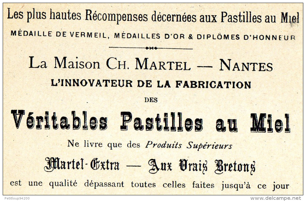 FICHES  ILLUSTREES/DEVINETTES   PASTILLES AU MIEL  CH. MARTEL Nantes  (Lot de 23)