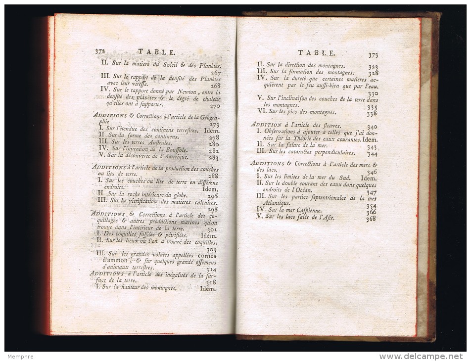 BUFFON, Histoire Naturelle, Générale Et Particulière  Tome 12 Ed. Aux Deux-Ponts Sanson Et Cie  1786  Carte - 1701-1800