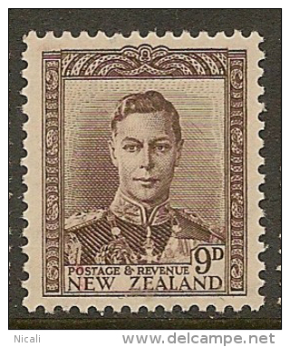 NZ 1938 9d KGVI SG 685 UNHM #DK14 - Ongebruikt