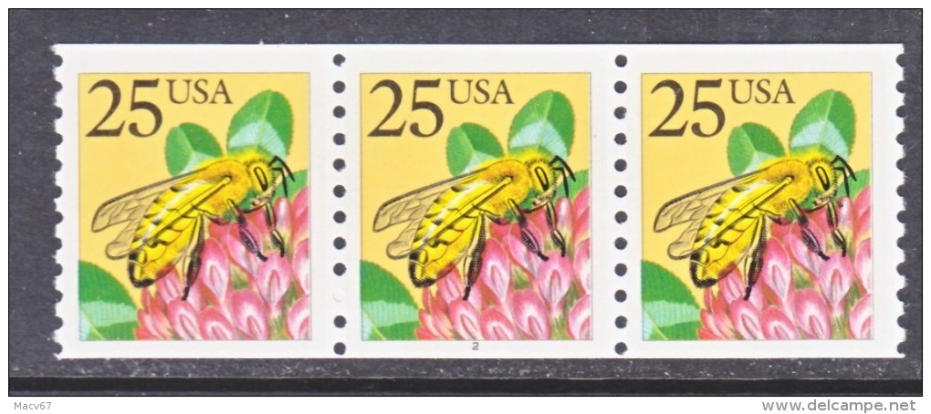 U.S.   2281 F   PLATE  2  LARGE  BLOCK  TAG  **      BUMBLE  BEE - Rollenmarken (Plattennummern)
