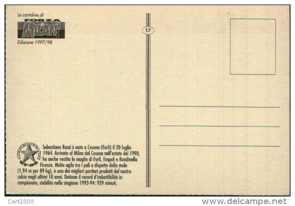 1997 SEBASTIANO ROSSI LE CARTOLINE DI FORZA MILAN - CALCIO FOOTBALL - Football