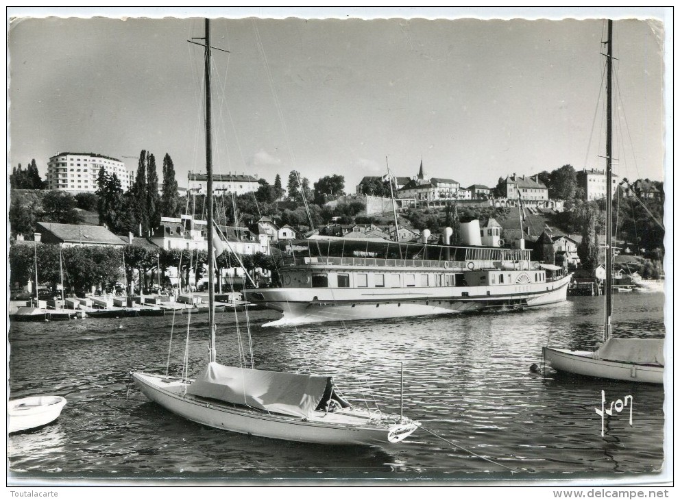 CPSM 74  THONON LES BAINS LE PORT 1964  Grand Format 15 X 10,5 - Thonon-les-Bains