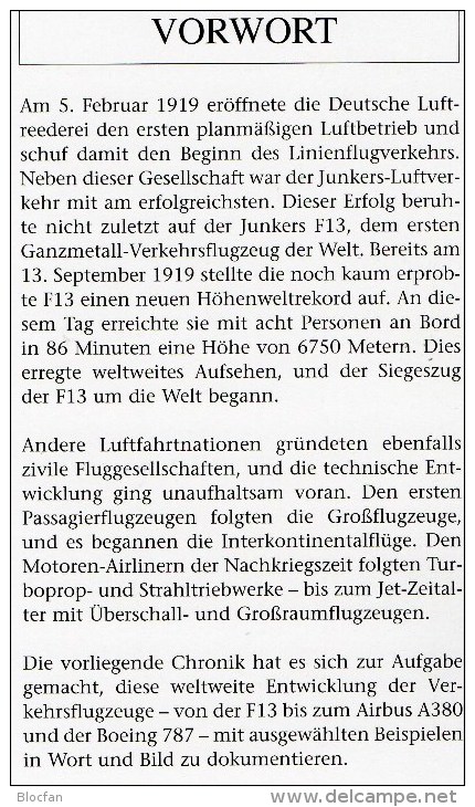 Flugzeuge Bildband 2007 Plus 8 Motiv-Block/KB O 132€ Verkehr-Flieger Der Welt Bloque Hoja M/s Bloc Sheet Bf Book Germany - Transport