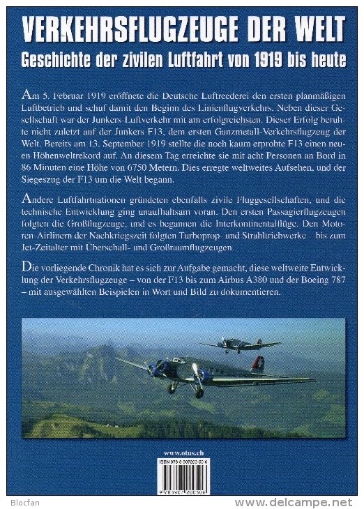 Flugzeuge Bildband 2007 plus 8 Motiv-Block/KB o 132€ Verkehr-Flieger der Welt bloque hoja m/s bloc sheet bf book Germany