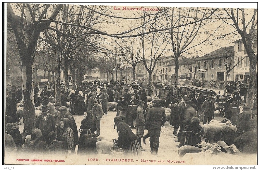 Haute Garonne : St Gaudens, Le Marché Aux Moutons, Belle Carte Animée - Saint Gaudens