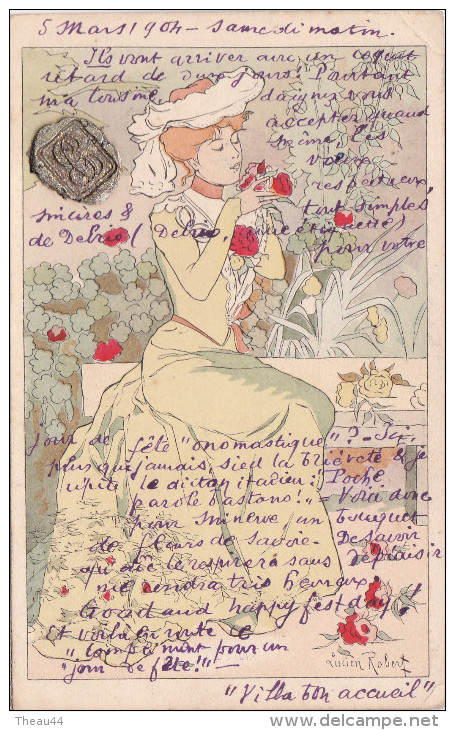¤¤  -  Carte D´ Illustrateur  " Lucien ROBERT " Style Art Nouveau  -  Monogramme   -  ¤¤ - Autres & Non Classés