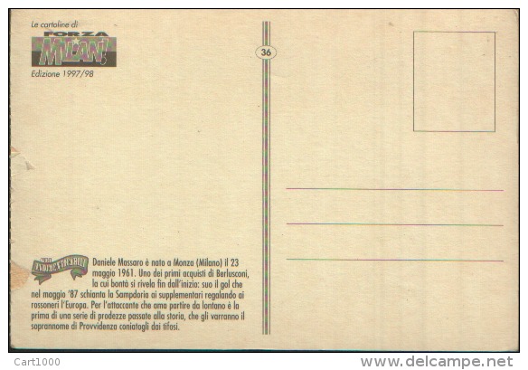 1997 DANIELE MASSARO LE CARTOLINE DI FORZA MILAN - CALCIO FOOTBALL - Fussball