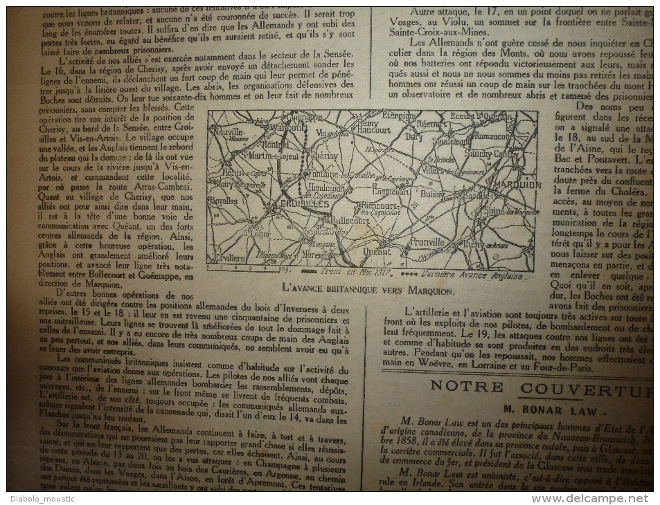 1917 LPDF: Minitres De PAINLEVE; Les Moteurs D'avions; Le CHEMIN Des DAMES; Jardin De Toit; Tracy-le-Val...etc - Francese