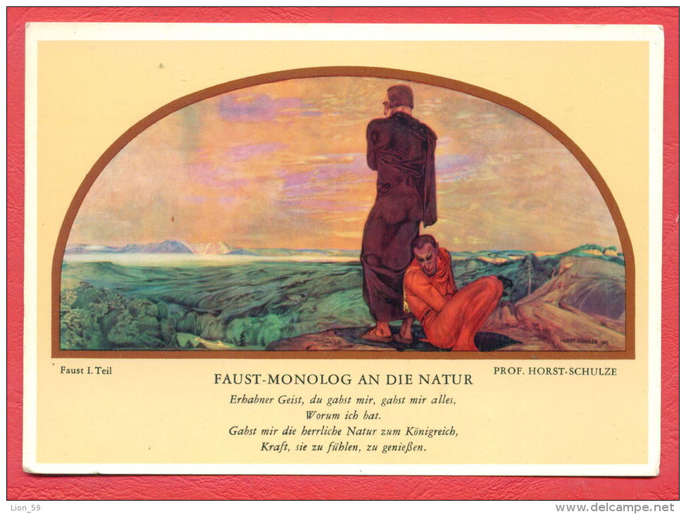 151129 / Germany Art Hans Rudolf Schulze - FAUST MONOLOG AN DIE NATUR , German Legend By Goethe OPERA By Gounod - Schulze, Hans Rudolf