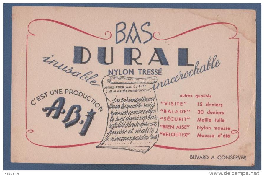 BUVARD BAS DURAL NYLON TRESSE - PRODUCTION A. B. I.  - 21 X 13.5 Cm - Kleidung & Textil
