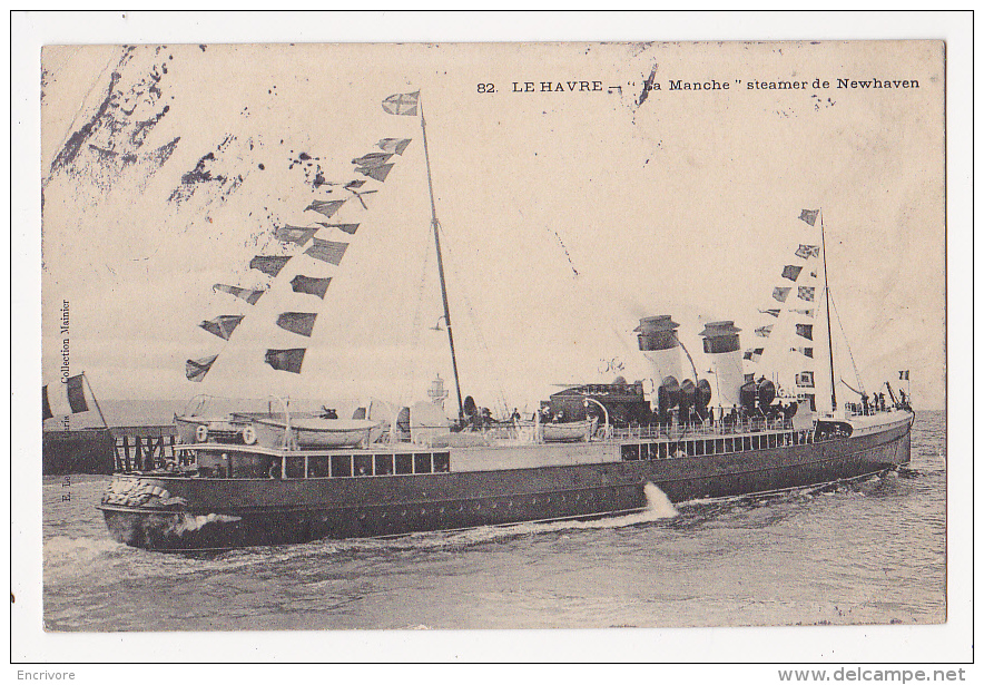 Cpa LE HAVRE La Manche Steammer De Newhaven - 82 Collec Mainier - Fähren