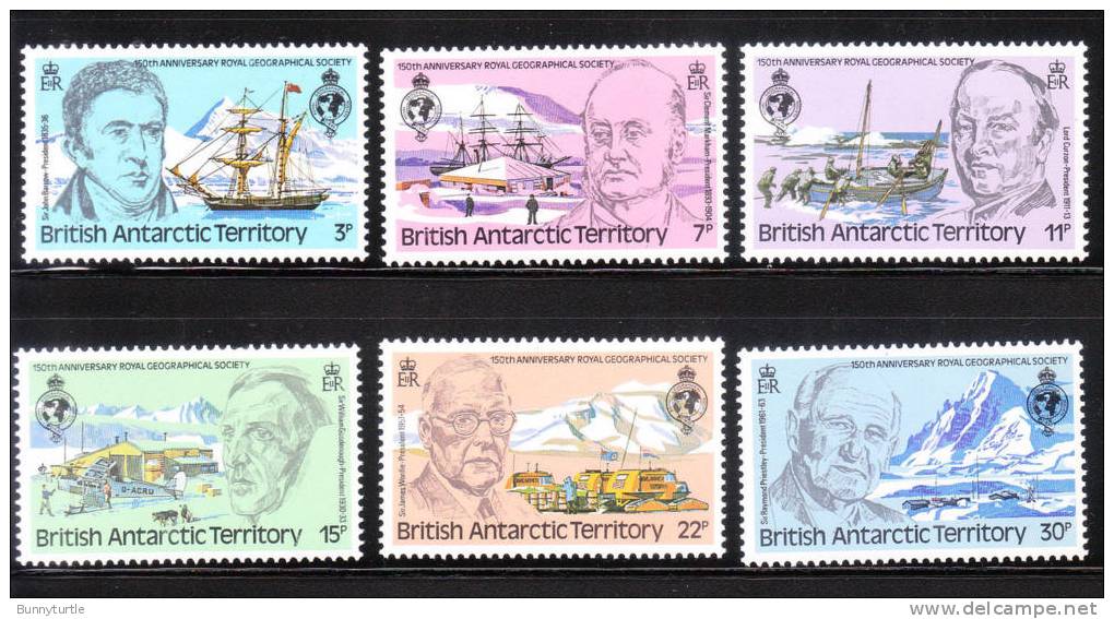 British Antarctic Territority BAT 1980 Royal Geographical Society Expedition Scenes MNH - Unused Stamps