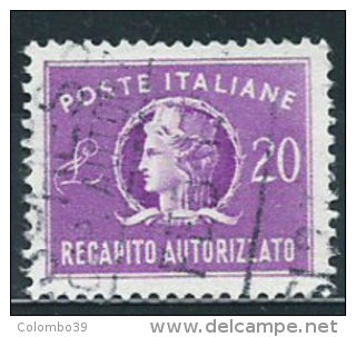 Italia 1952 Usato - Recapito Autorizzato £ 20 Ruota - 1946-60: Usati