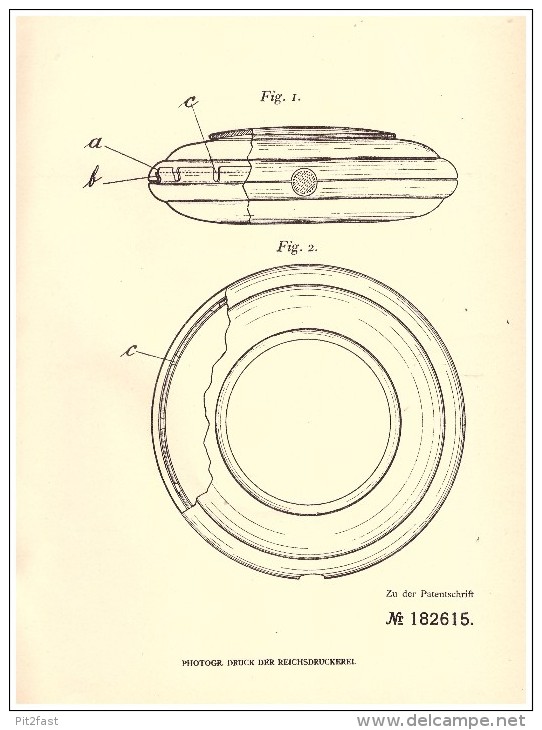 Original Patent - Ernst Otto In Ruhla I. Th., 1906 , Taschenuhr - Schutzgehäuse , Uhrmacher , Uhren , Uhr !!! - Relojes De Bolsillo