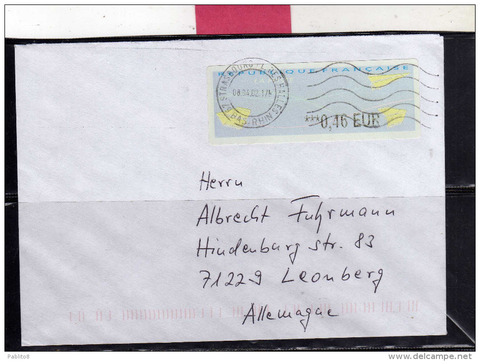 FRANCE FRANCIA  08-04-2002 ETIQUETTE € 0,46 LETTER LETTRE LETTERA REGARDEZ LE SCAN, WATCH THE SCAN GUARDARE LA SCANSIONE - Autres & Non Classés