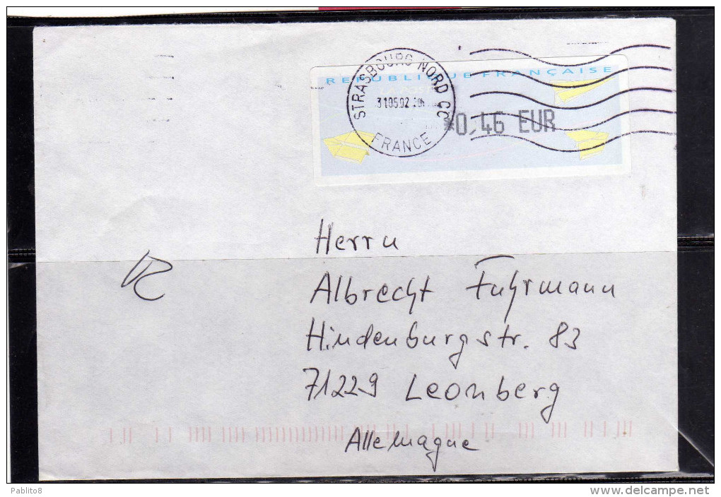 FRANCE FRANCIA  31-05-2002 ETIQUETTE € 0,46 LETTER LETTRE LETTERA REGARDEZ LE SCAN, WATCH THE SCAN GUARDARE LA SCANSIONE - Other & Unclassified