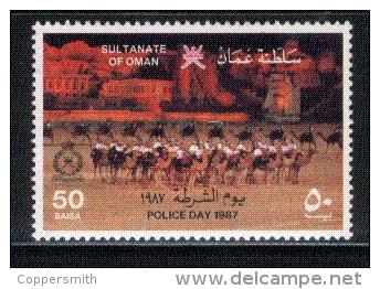 (045) Oman (Sultanate)  Police Day / Polizeitag / Uniforms / Animals / Tiere / Camels ** / Mnh  Michel 303 - Oman