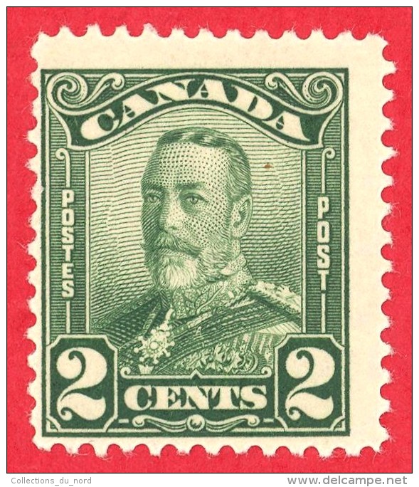 Canada #  150 - 2 Cents  - Mint - Dated  1928-29 - King  V "Scroll" Issue /  Roi George V Émission "Rouleau" - Neufs