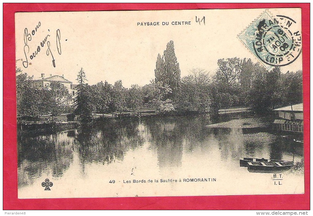 41-Romorantin-les Bords De La Sauldre - Taille Cpa 1906 - Romorantin