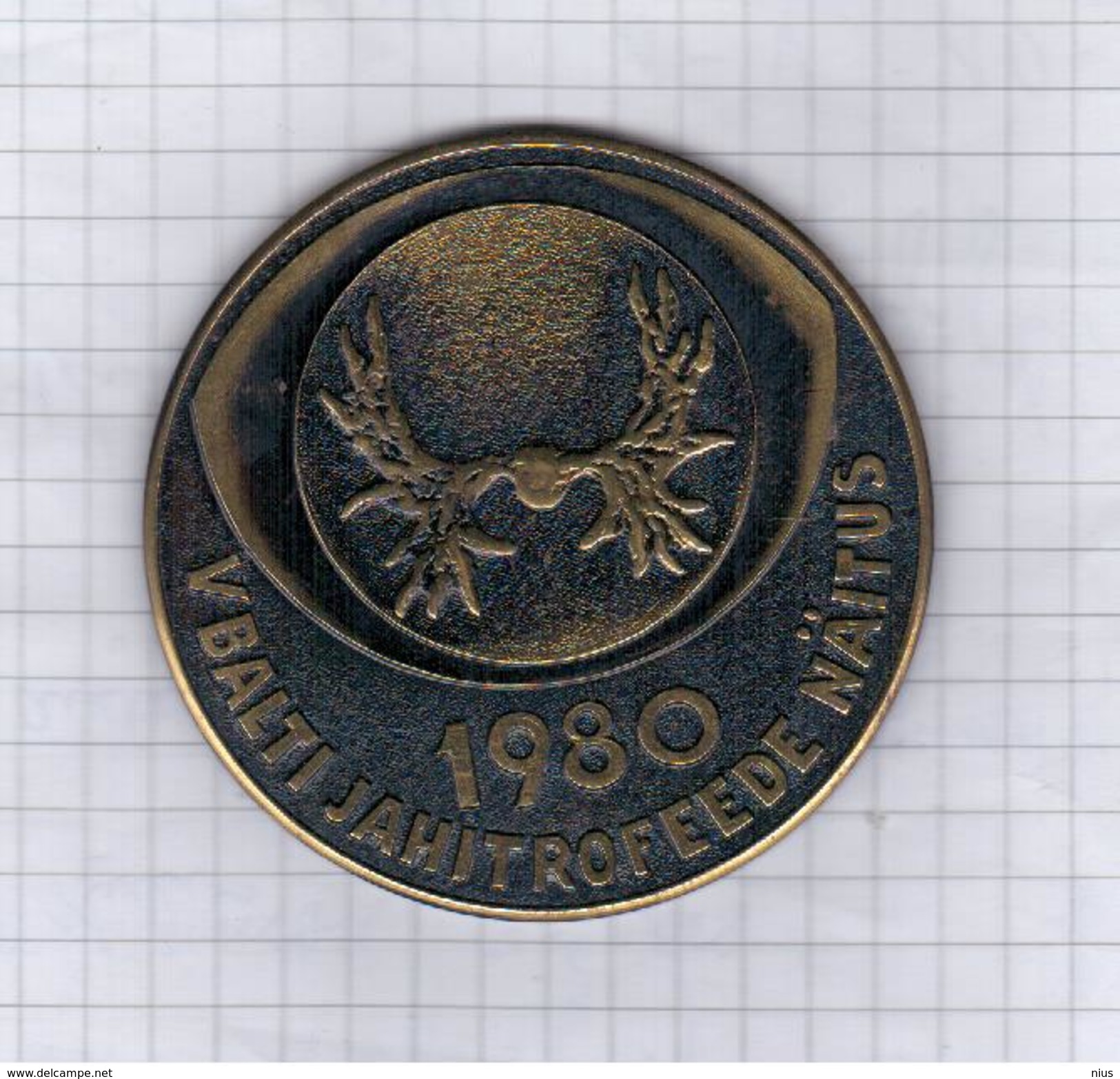 Estonia USSR 1980 Baltic Exhibition Of Hunting Trophies, Medal - Autres & Non Classés