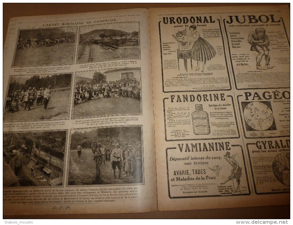 1917 LPDF: Prince CAROL;Désinfection  PLAIES;Incendie Salonique;Bethincourt;Mon Tfaucon;Chattancourt;ERCH EU; Senlis;USA - Français