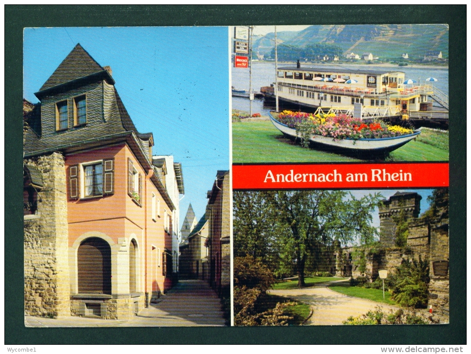 GERMANY  -  Andernach  Multi View  Used Postcard Mailed To The UK As Scans - Andernach