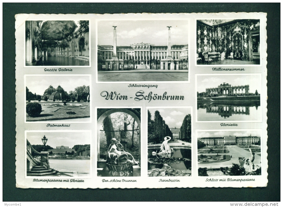 AUSTRIA  -  Schonbrunn Palace Vienna  Multi View  Used Postcard Mailed To The Netherlands As Scans - Château De Schönbrunn