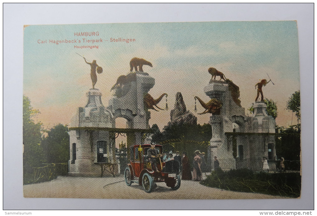 (5/4/14) AK "Hamburg" Carl Hagenbeck´s Tierpark Haupteingang Stellingen - Stellingen