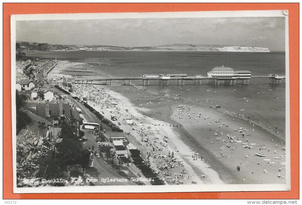 JAC1-12   Shanklin From Rylestone Gardens  , Beach, Postally Used, Stamp Missing, - Autres & Non Classés