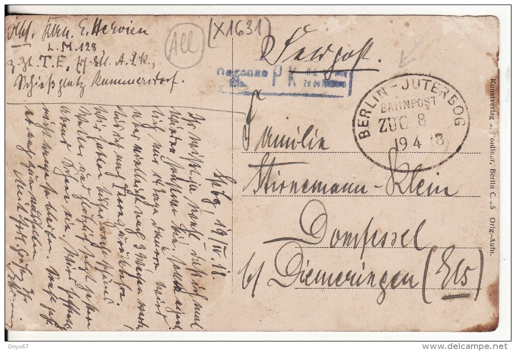 SPERENBERG(Allemagne-Brandebourg) Moulin Mühle Enfant -Stempel Berlin-Juterborg Bahnpost- - Autres & Non Classés