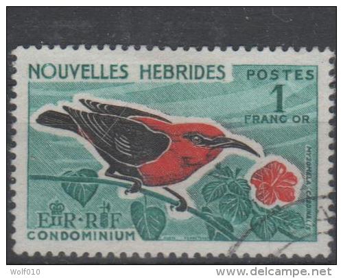 New Hebrides French. Honey-eater. 1966. Used Stamp. SCV = 3.75 - Usati