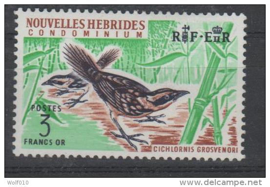 New Hebrides French. Thicket Warbler. 1967. MH Stamp. SCV = 16.00 - Used Stamps