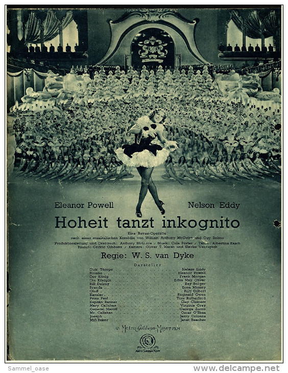 "Illustrierter Film-Kurier" "Hoheit Tanzt Inkognito" Mit Nelson Eddy, Eleanor Powell  -  Filmprogramm Nr. 2894 Von 1938 - Sonstige & Ohne Zuordnung