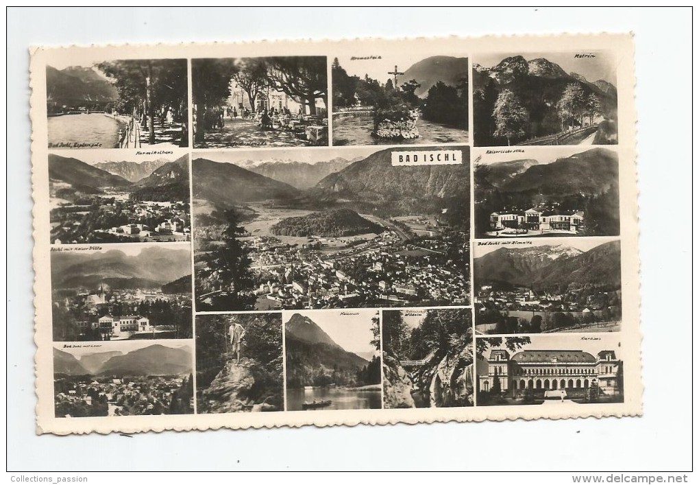 Cp , Autriche , BAD ISCHL , Multi-vues , Voyagée , Ed : Erich Bährendt - Bad Ischl