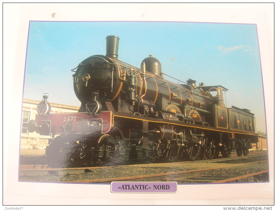 Fiche Technique Et Historique :  Locomotive "Atlantic" Nord  - France  1902 - Eisenbahnverkehr