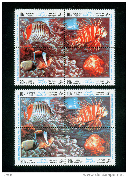 EGYPT / 1990 / COLOR VARIETY / RAS MOHAMED NATIONAL PARK / FISH / RED SEA / CORAL REEFS / MNH / VF - Ungebraucht