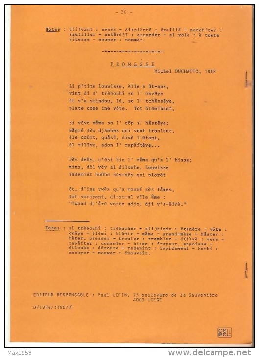 Cahiers Du C.R.I.W.E. N° 8 - Juin 1984 - Le Wallon Liégeois: Problèmes D'orthographe Et Dactylographie - Belgien