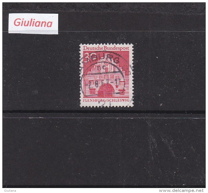 Germania 1967   - Yt 386  Used   30p.  Rouge    Ordinaria-Porta Di Brandeburgo - Gebraucht