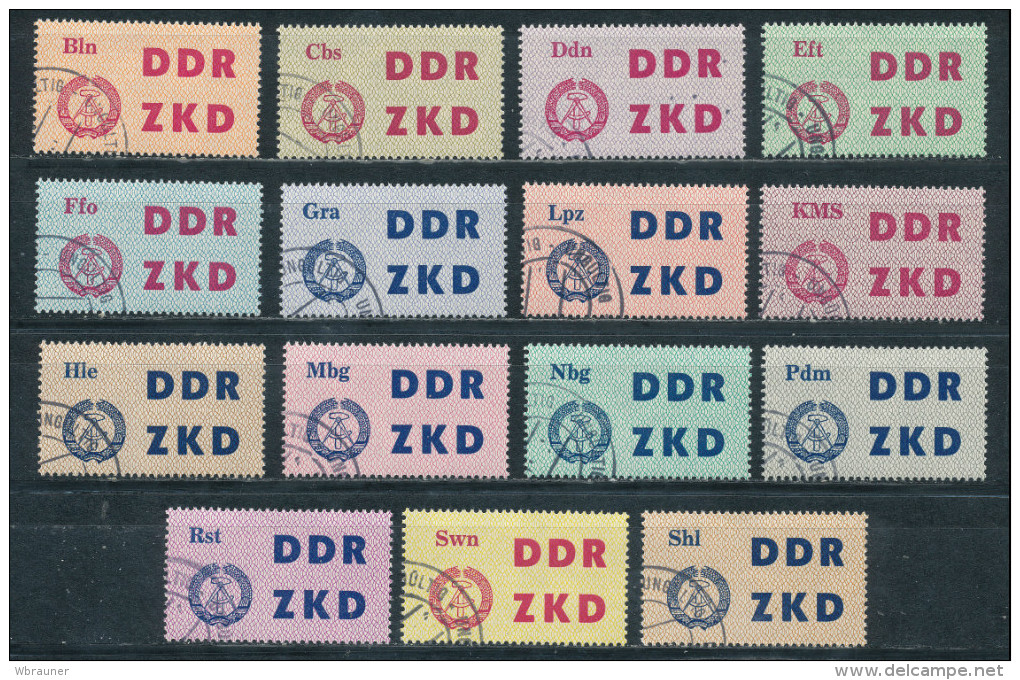 DDR Dienstmarken C 1/15 Gestempelt Ungültigkeitsentwertung Mi. 40,- - Sonstige & Ohne Zuordnung