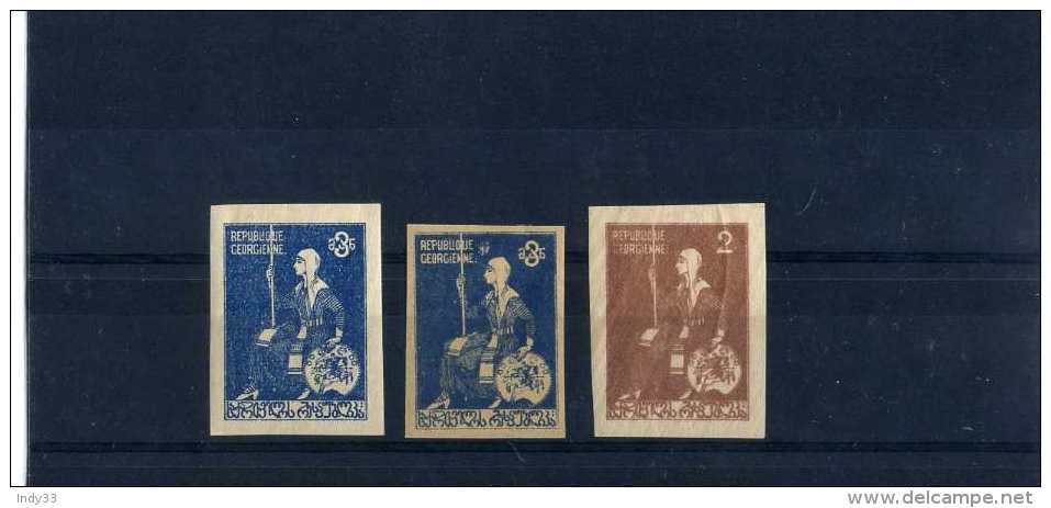 - GEORGIE . TIMBRES DE 1920 NON DENTELES . NEUFS  . - Georgien