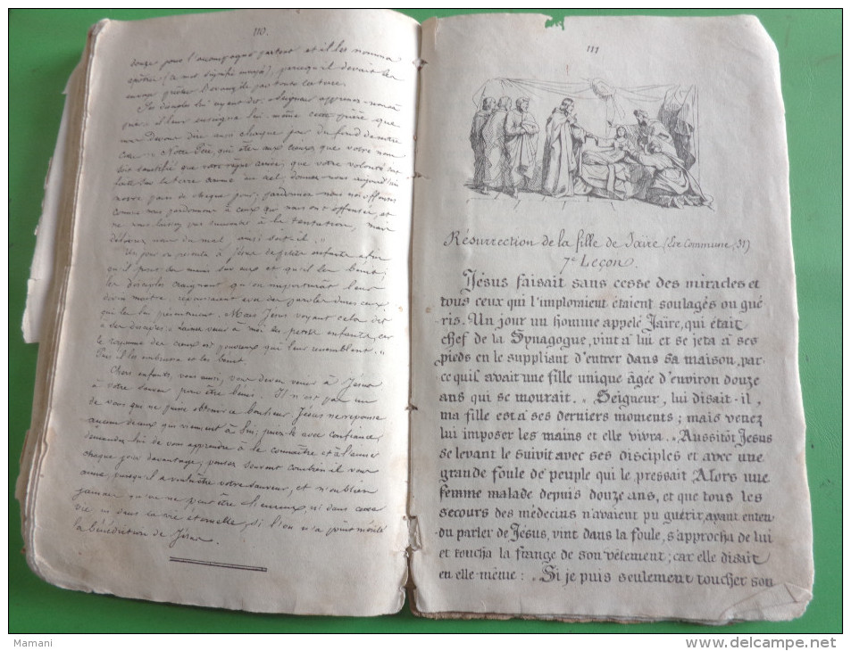 livre ancien de 1860 -histoire sainte en plusieurs lecons--..abraham-isaac-ja cob-joseph-moise-le christ en croix etc...