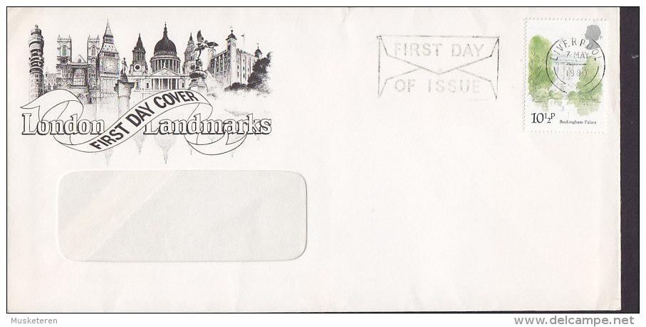 Great Britain Ersttags Brief FDC Cover 1980 London Landmarks Buckingham Palace - 1971-1980 Decimal Issues