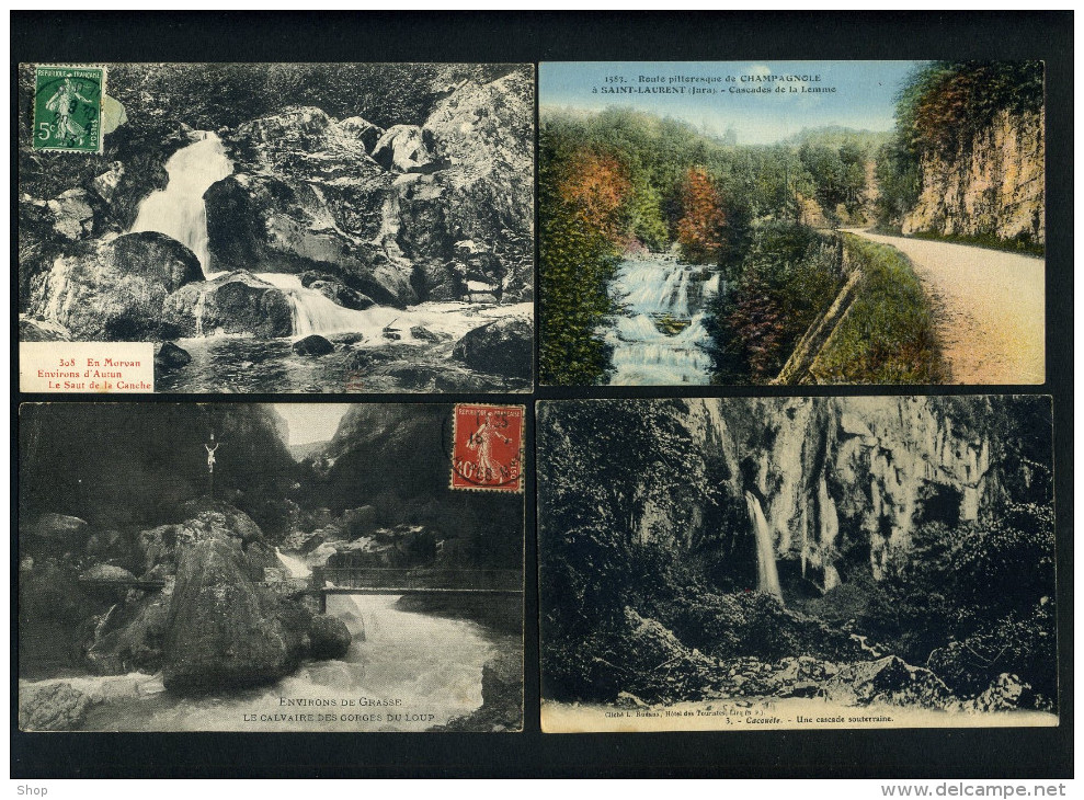 CASCADES - WATERFALLS - LOT DE 1655 CARTES DIVERSES  - COLLECTION PERSONNELLE - DETAIL DANS LA DESCRIPTION - 500 CP Min.