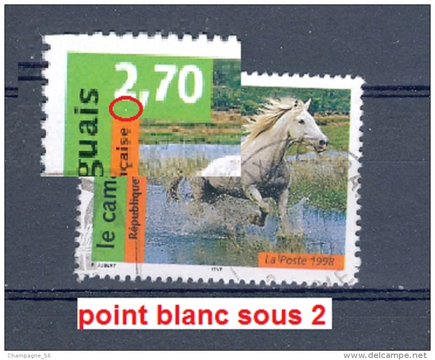 VARIÉTÉS 1998 N° 3182 LE CAMARGUAIS OBLITÉRÉ YVERT TELLIER 0.50 € - Used Stamps