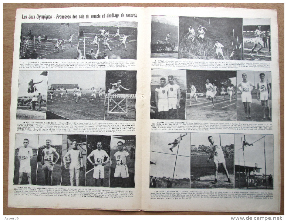 Magazine Avec Article "Jeux Olympiques Paris" 1924 - Collections