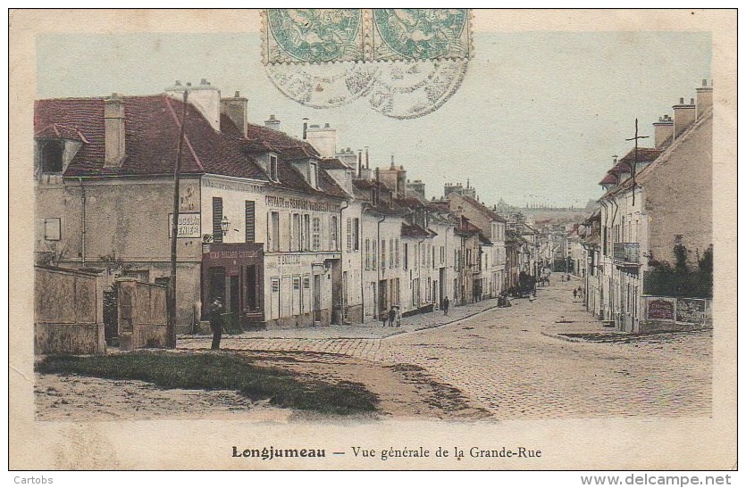 91 LONGJUMEAU  Vue Générale De La Grande Rue - Longjumeau