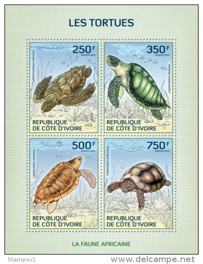 Ivory Coast. 2014 Turtles. (121a) - Tortues