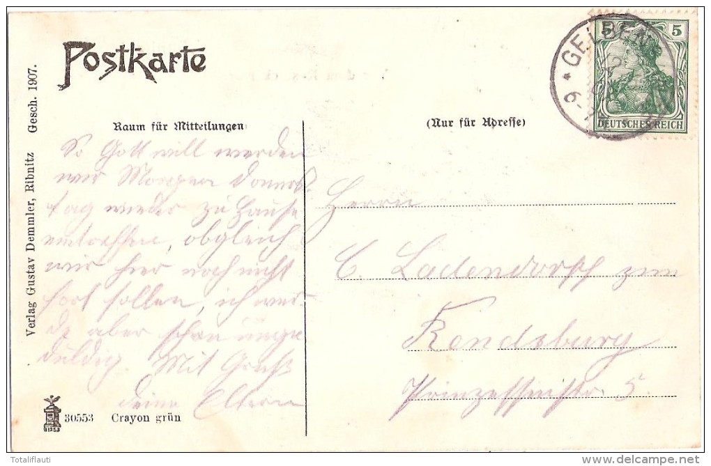 RIBNITZ Mecklenburg Vor Dem Rostocker Tor Belebt 12.6.1907 TOP-Erhaltung - Ribnitz-Damgarten