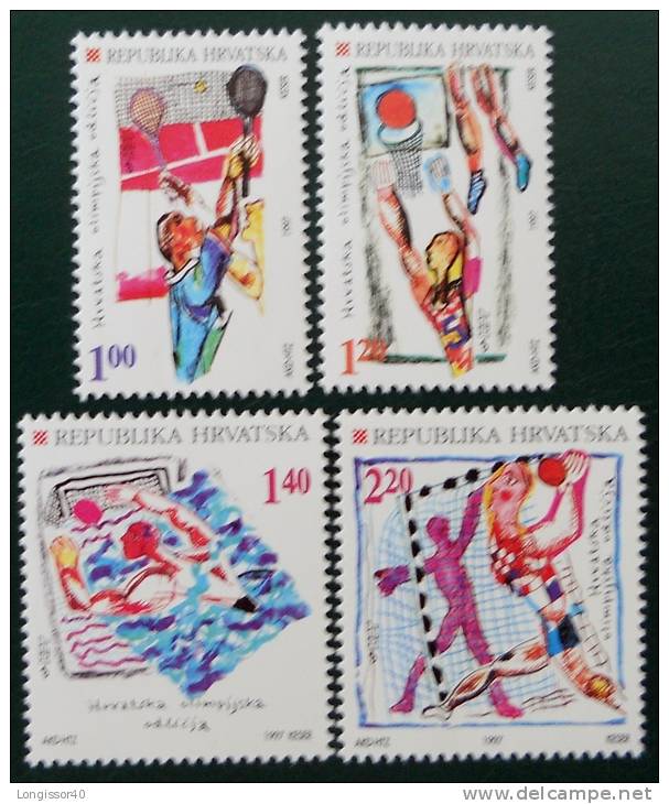 MEDAILLES AUX JEUX OLYMPIQUES 1997 -  NEUFS ** - YT 398/01 - MI 424/27 - Croacia