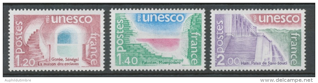 Service N°60-62 Série UNESCO.  3 Valeurs ZS60A - Neufs